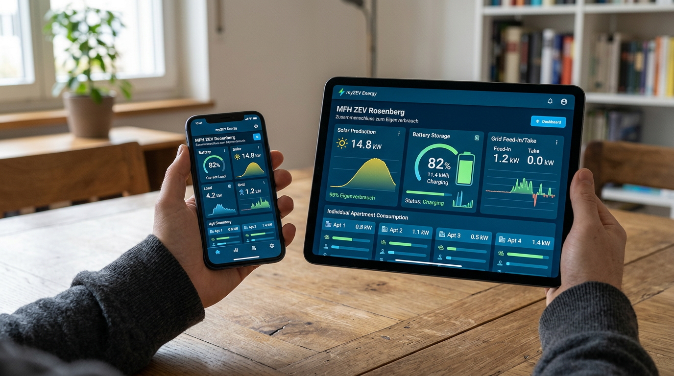 Energiemonitoring Dashboard App Batteriespeicher